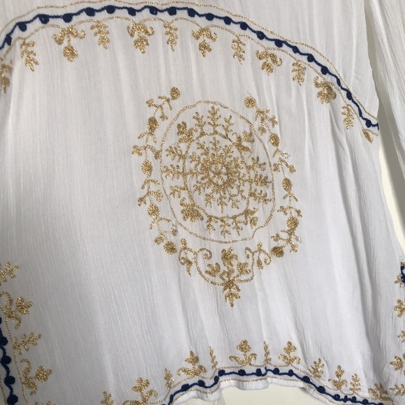 White and blue tunic/swimsuit cover - Picture 4 of 5
